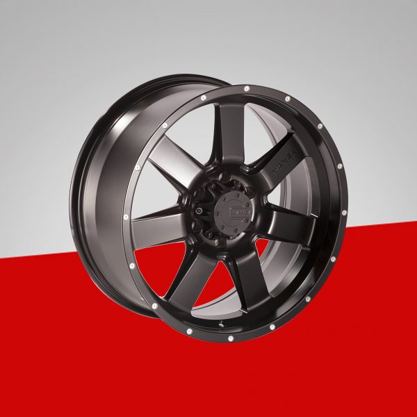 Mamba M14 satin black / silver alloy wheel