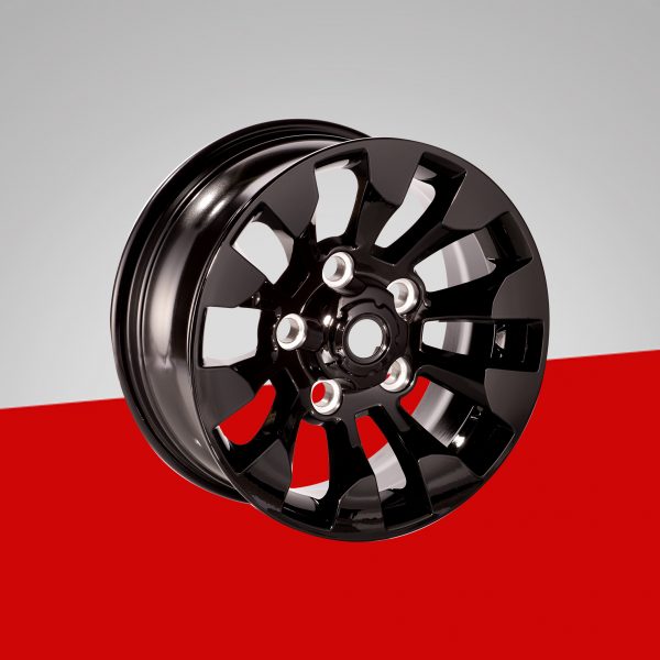 Sawtooth alloy wheel in black